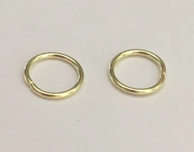 Solid 14k Gold Rook Daith Hoop Earrings Nose Ring Septum Body piercing jewelry - Image 1 of 4