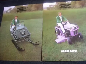 RARE 1972 Vintage ARCTIC CAT Snowmobile Lawn Mower GARDEN TRACTOR Brochure - Picture 1 of 8