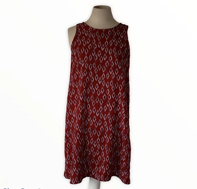 Vestido recto informal Wayf para mujer sin mangas con cremallera trasera rojo mediano Foto 1 de 3