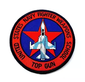 Top Gun US Navy Fighter Weapons toppa militare ricamata cucitura ferro AKPM1093 - Foto 1 di 1