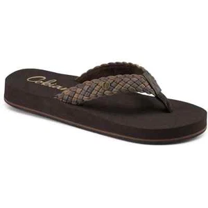 New Women's Chocolate Cobian Braided Bounce Flip Flops Sandals Size 10 - Picture 1 of 5