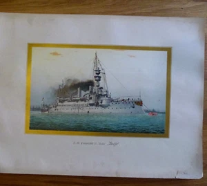 Unsere Kriegsflotte- S.M Panzerschiff "Aegir" - Hugo Graf nach Wislicenus -WK - Bild 1 von 4