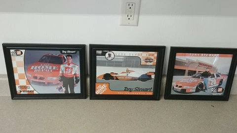 Tony Stewart Home Depot Framed Handouts Post Cards Placards NASCAR Indy Car Cover
