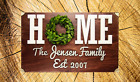 Personalized Family Established Wood Sign with Boxwood Wreath,Wood Laser Cut 3D