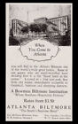 Atlanta Biltmore Hotel print ad 1927 hotel, trees, park