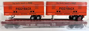 ATHEARN 92377 AUTO PIATTA NAZIONALE CANADESE SCALA HO 50 piedi con DUE RIMORCHI 25 piedi CN - Foto 1 di 2