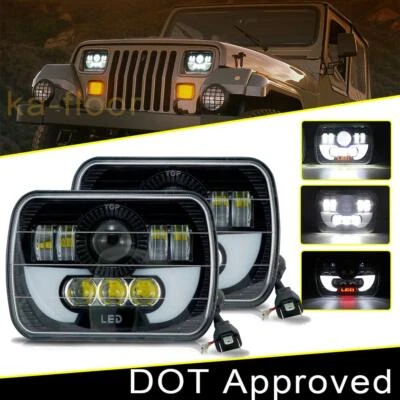 Par de faros proyectores LED 7X6" 5X7" 300W haz alto/bajo lámpara DRL para Chevrolet Foto 1 de 4