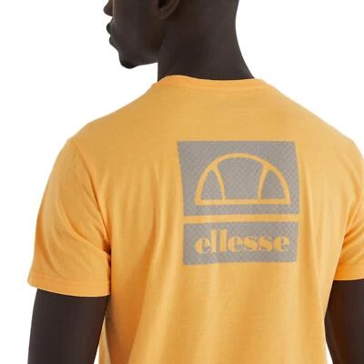 ELLESSE MEN'S FATORI GRAPHIC PRINT T-SHIRT TEE TOP ORANGE LOGO SUMMER RETRO OG - Image 1 of 4