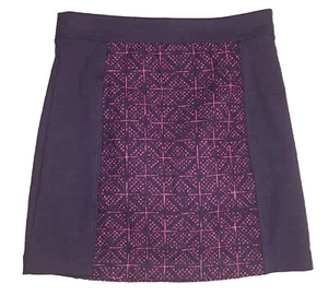 American Eagle Outfitters talla 0 púrpura rosa encaje elástico mini falda forrada - Imagen 1 de 5