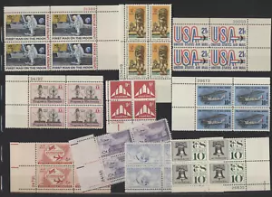 Colección de bloques de placas de correo aéreo 10 diferentes como nuevos nunca montados que abarcan 20+ años - Imagen 1 de 1