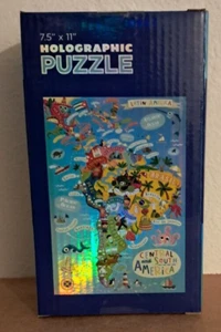50 PIECE HOLOGRAOHIC PUZZLE 7.5' X 11" 732396780975 BLUE C3 8366 - Picture 1 of 2