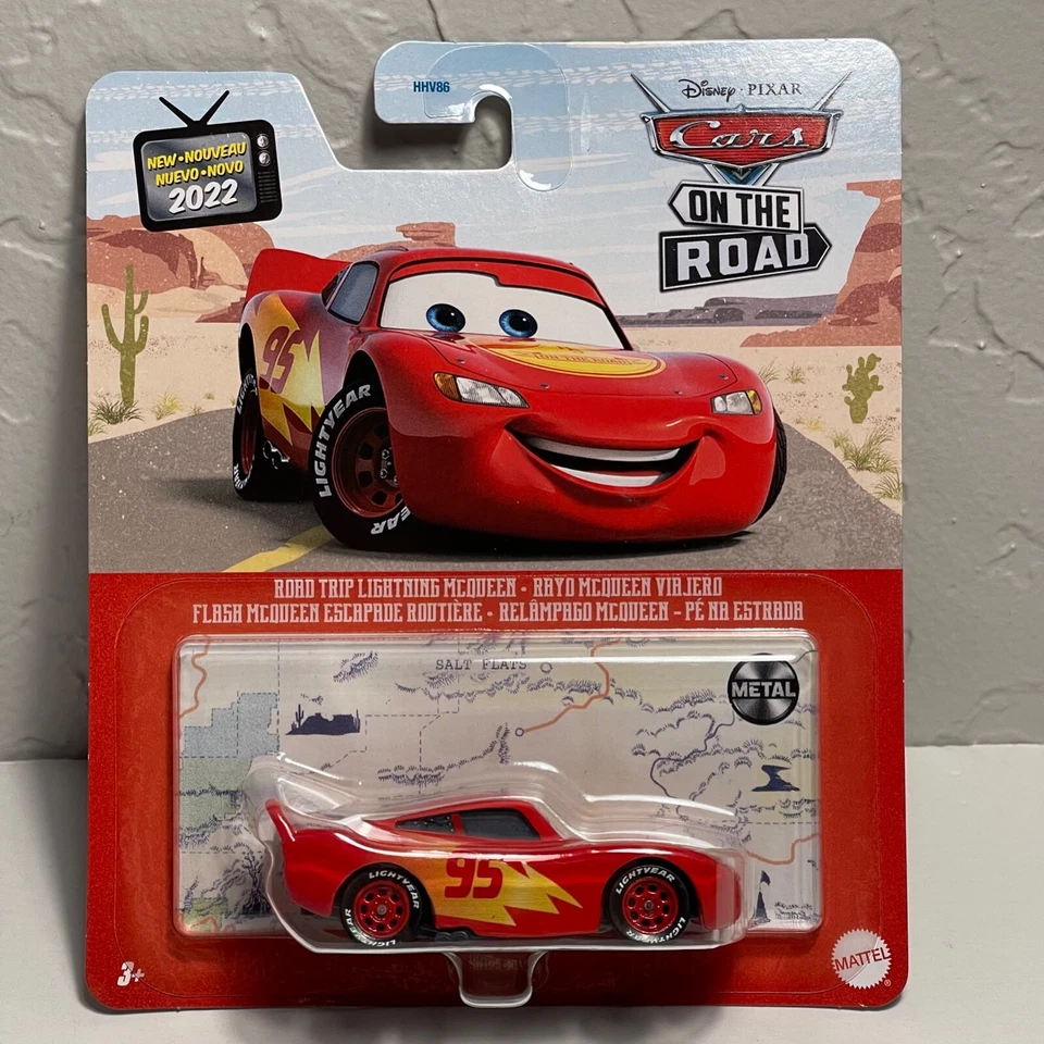 Disney Pixar Cars ROAD TRIP LIGHTNING MCQUEEN Die-Cast Car - Mattel