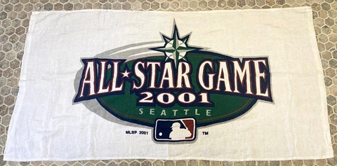 2001 Vintage MLB ALL STAR GAME TOWEL Seattle Mariners Safeco Field NEW *Rare* Cover