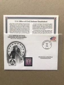 US WWII Special Cover (024) US Office of Civil Defense Established +Card - Picture 1 of 1