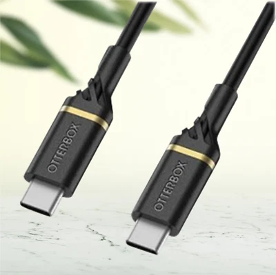 OtterBox Reinforced USB-C to USB-C Fast Charging Cable 3M Black - Image 1 of 4