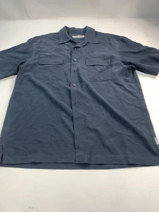 Quiksilver Shirt Mens Medium Black Short Sleeve Button Up Quiksilver Edition - Picture 1 of 10