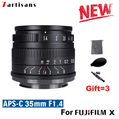 7artisans 35mm F1.4 II APS-C MF Lens for Fuji X Mount Camera X-Pro3 X-Pro2 X-T3