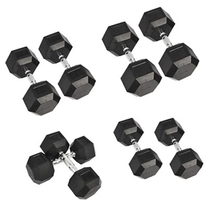 Juego de pesas hexagonales de goma gimnasio en casa tríceps hexagonal ergo entrenamiento físico - Imagen 1 de 37