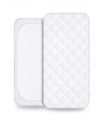 FUNDA COLCHÓN HIPOALERGÉNICA IMPERMEABLE CUNA BAMBÚ NATURAL RIZO UNISEX Foto 1 de 4