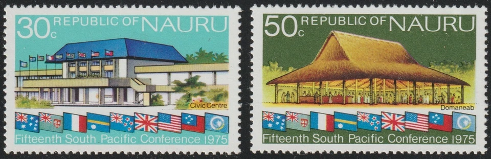 Nauru SC# 128-129 1975 - Conferencia de la Comisión del Pacífico Sur, Nauru - M-NH Foto 1 de 1