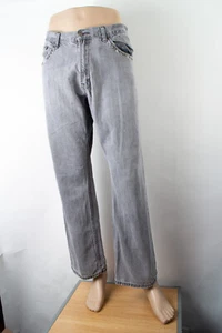 Artful Dodger Relaxed Straight 40 (36 X 31) Men's Denim Jeans Gray Denim Embroid - Picture 1 of 12