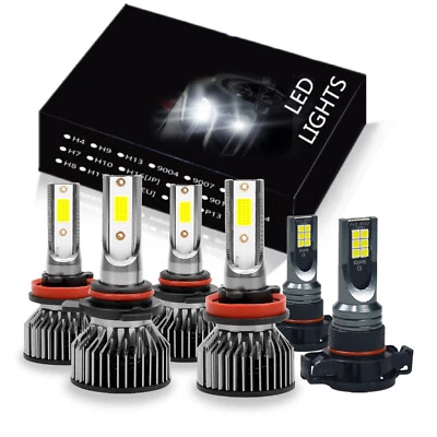 Kit de 6x 6000K faros LED altos/bajos + bombillas antiniebla para GMC YUKON XL 2015-2017 2018 2019 Foto 1 de 4