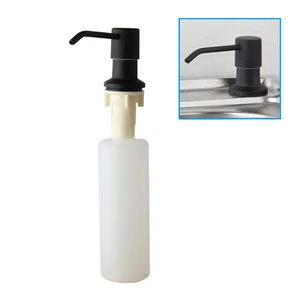 Bathroom Stainless Steel Liquid Soap Dispenser Pump Bottle Black For Sink - Picture 1 of 7