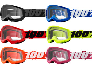 100% Strata 2 Youth Boys Girls Motocross MTB Goggles MX ATV UTV Racing Junior