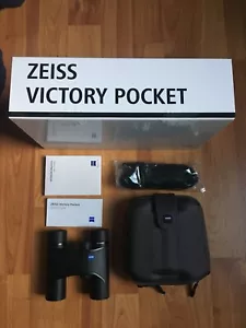 Zeiss Victory Pocket 8 x 25 Binoculars Case Neckstrap - New in Open Box - Picture 1 of 5