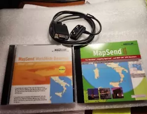 Magellan Mapsend Worldwide Basemap Software V1.10a Sportrak Map GPS + Data Cable - Picture 1 of 4