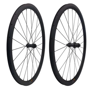 700C Carbon Fiber Road Bike Wheelset Depth 25-50mm Disc Brake 54T Ratchet Hub - Picture 1 of 19