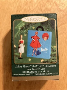Hallmark Christmas Ornament Barbie Silken Flame & Travel Case 2000 - Picture 1 of 8