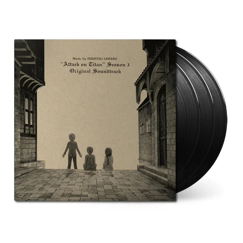 Attack on Titan Season 3 Vinyl Record Soundtrack 3 x LP Black Anime - Image 1 of 1