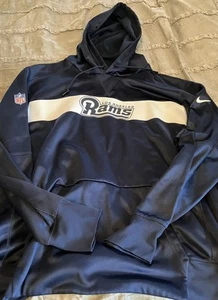 LOS ANGELES RAMS Football NIKE Pullover Hoodie XL Sweatshirt NFL Blue FREE SHIP - Picture 1 of 3