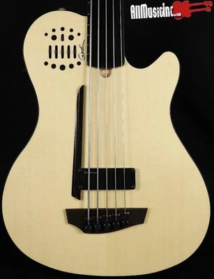 Bajo eléctrico natural semiacústico Godin A5 Ultra Fretless SF con estuche Foto 1 de 4