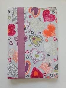Buchhülle Buchschutz Buchumschlag 24x17x33,5cm Herzen - Bild 1 von 3