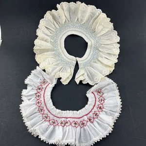 Lotto 2 collari smoking plissettati rifiniti per bambola o bambino senza marchio - Foto 1 di 5