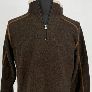 KÜHL Mens Alfpaca 1/4 Zip Pullover Medium Fleece Sweater Sweatshirt - Picture 1 of 7
