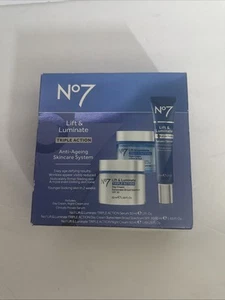 No7 LIFT & LUMINATE TRIPLE ACTION ANTI-AGEING SKINCARE SYSTEM DAY NIGHT & SERUM - Picture 1 of 2