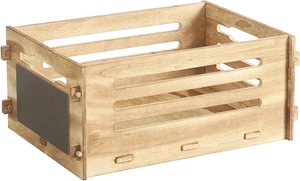Wooden Record Crate Rustic Box for Home Office Storage Cube Record Organizer - Imagen 1 de 1