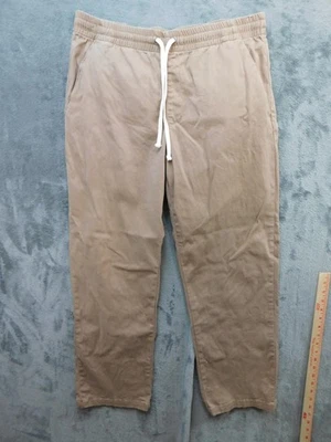 Pantalones chinos informales PacSun para hombre tostados medianos cintura elástica recta Foto 1 de 4