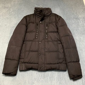Zara Man gefütterte Jacke Herren Medium schwarz gefüttert durchgehender Reißverschluss Stehkragen Outdoor Winter - Bild 1 von 15