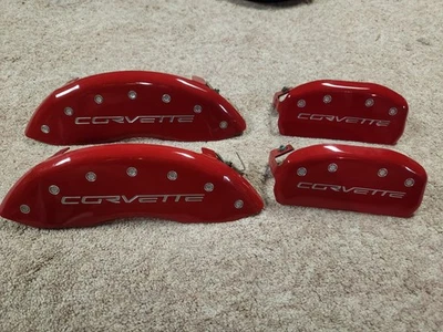 MGP Caliper Covers Red, Silver Corvette (C6) for 2005-2013 Chevrolet Corvette - Image 1 of 2