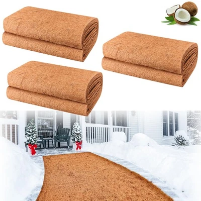 Paquete de 3 alfombrillas antideslizantes de hielo y nieve 31 X 80 pulgadas - fibra de coco natural para pared... Foto 1 de 4