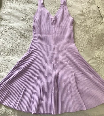 Новый с Ярлыками Express лаванды подходит и расклешенный ребристый свитер платье средний размер - Изображение 1 из 4