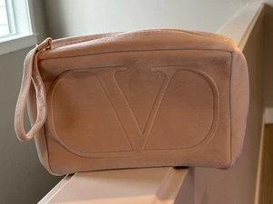 Valentino Velvet Wristlet Pouch Blush Pink Kosmetiktasche - Bild 1 von 2