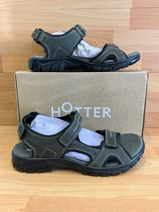 Hotter Lorenzo sandali in pelle cachi taglia UK 11 / EU 46 / US 12 - Foto 1 di 6