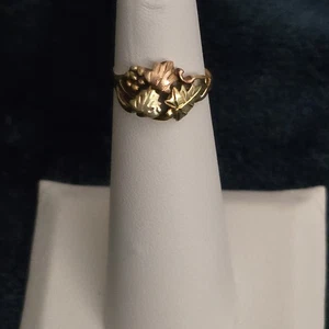 Black Hills Tri Color 10K Gold  Pinky Ring Size 4 - Picture 1 of 5