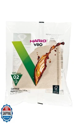 Filtro Café Papel Hario V60, Tamaño 02, Natural, 100ct Foto 1 de 4