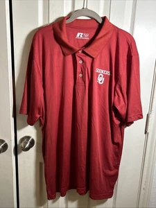 Russell Herren Oklahoma Sooners Golf Polo Rot Shirt Größe XL OU Fußball - Bild 1 von 5